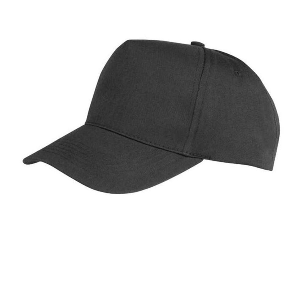 Result Boston 5 Panel Baseball Cap / Black